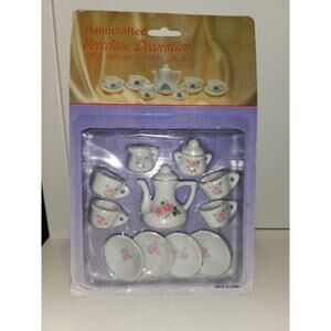 Mini Bone China Tea Set NOS 13 pcs vintage